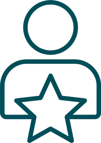 Expert-Led Training Icon Person with Star